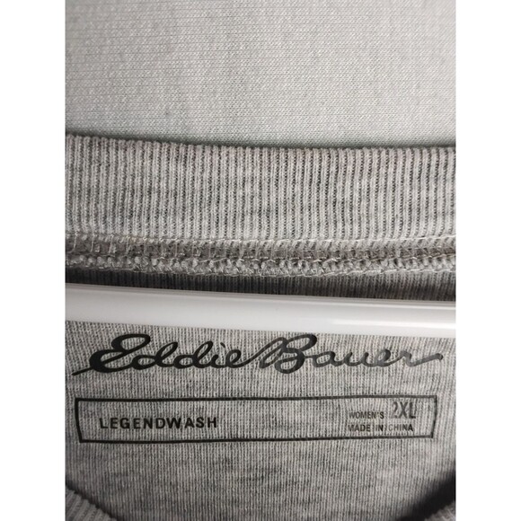 Eddie Bauer Women Ledgendwash Long Sleeve Pullover Sweatshirt Pink Gray 2XL Ombr - Picture 2 of 4